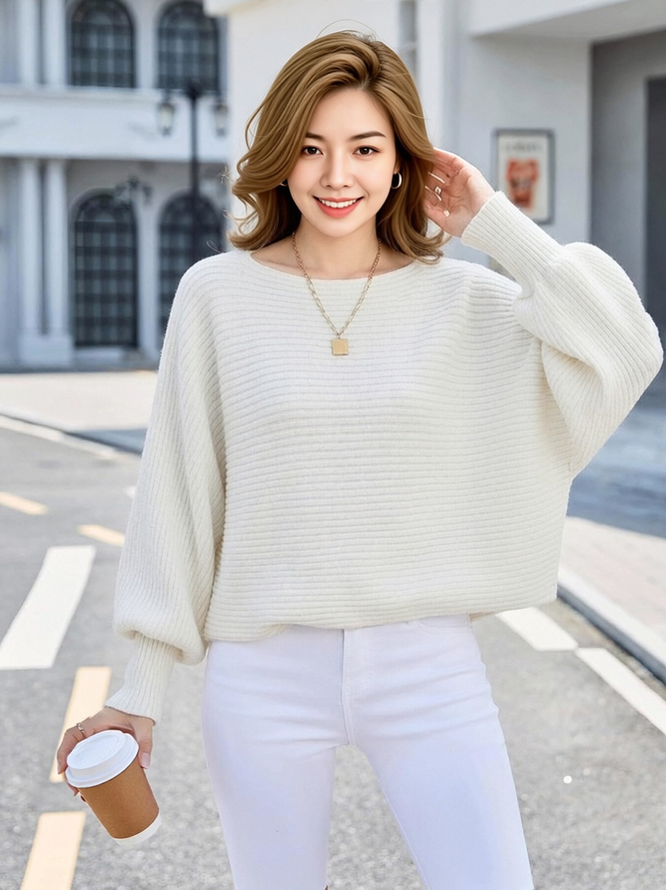 Classic Ribbed Knitwear Sweater 332 view 8