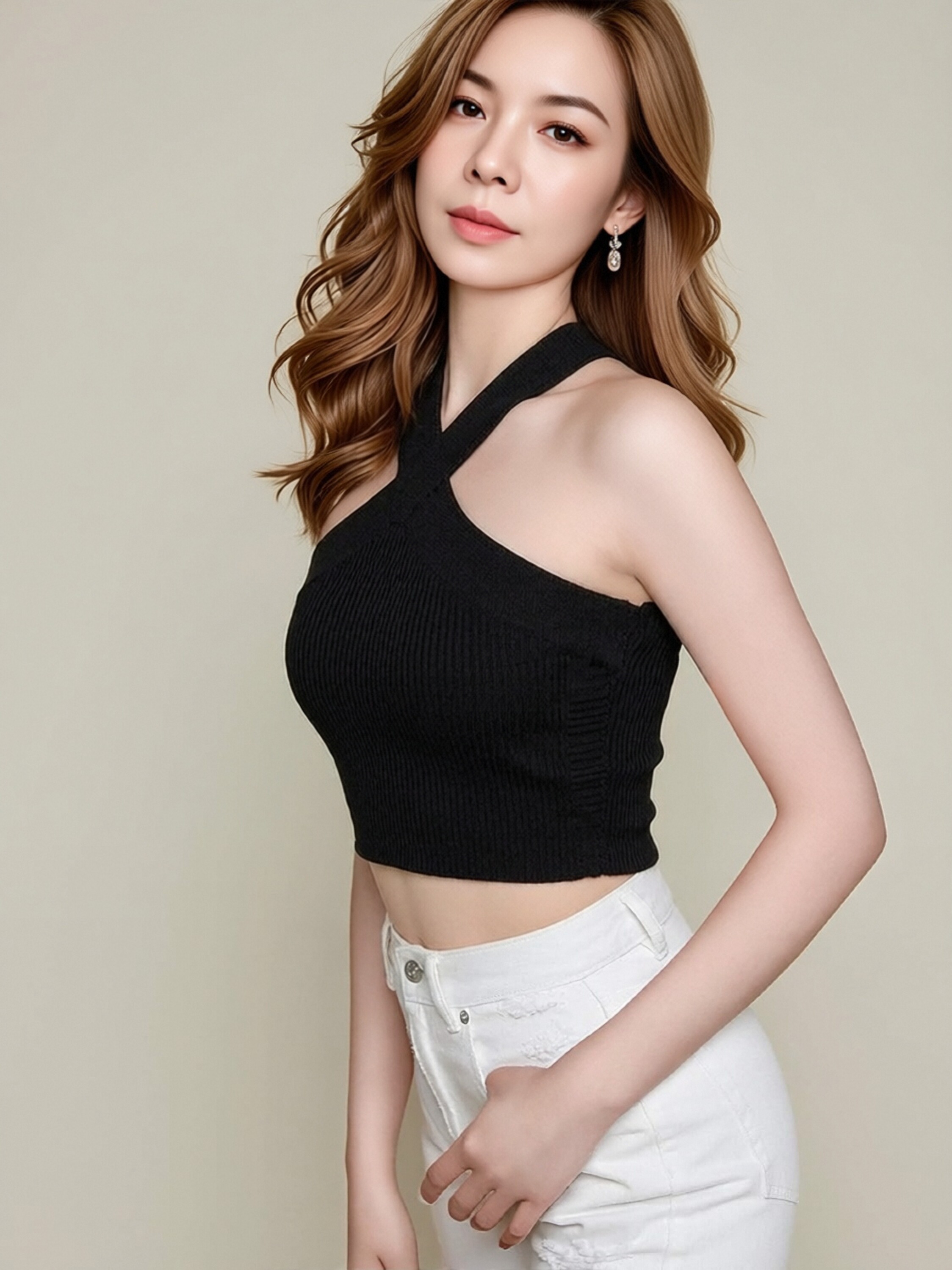 Women Rust Red Ribbed Knit Halter Crop Top, Cross Wrap Neck Sleeveless Slim Tube Top, Y2K Summer Cropped Camisole Going Out Top view 4