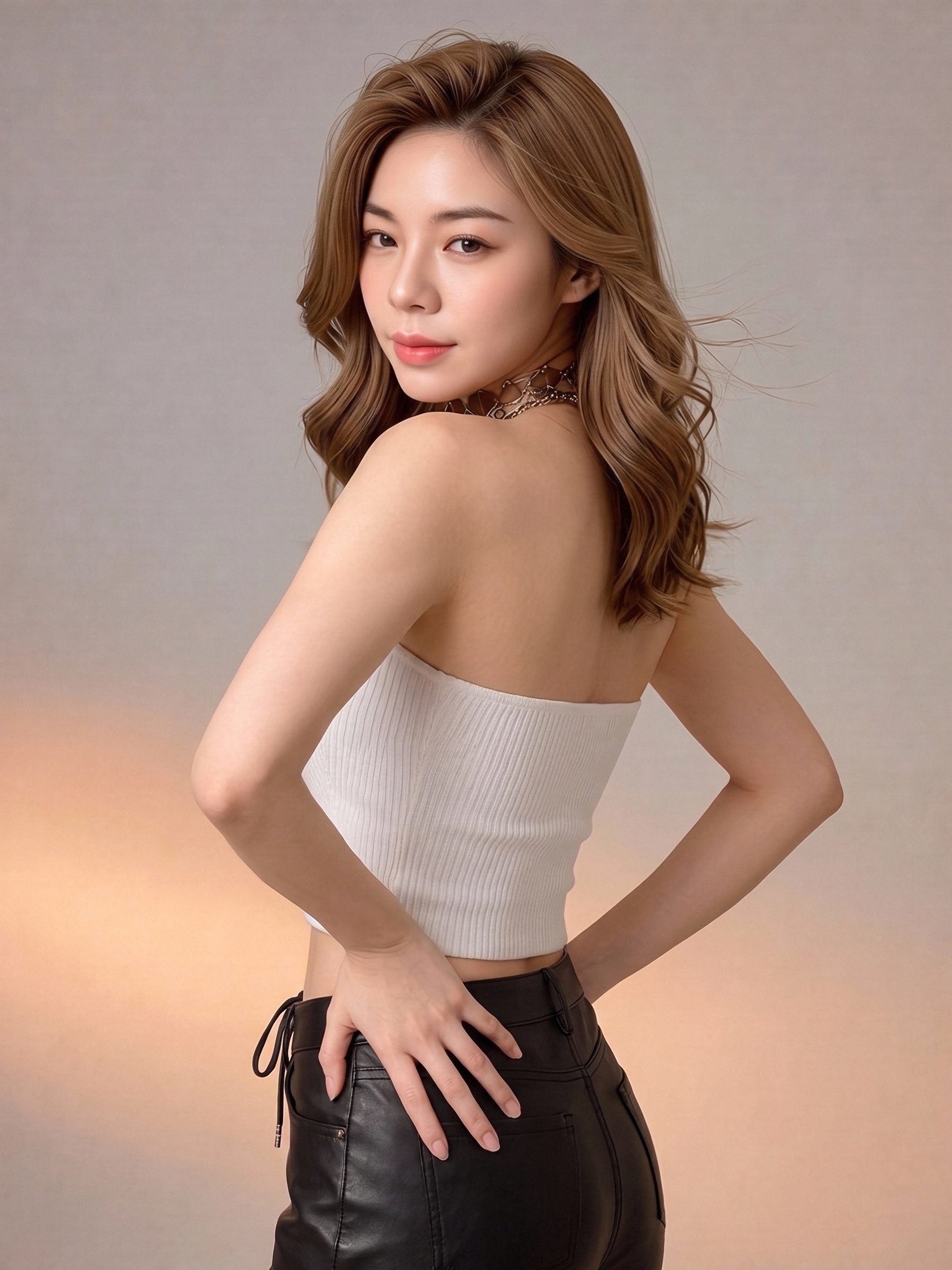 Women White Vertical Ribbed Knit Strapless Tube Top, Slim Cropped Bandeau Crop Top, Basic Stretchy Sleeveless Going Out Camisole view 3