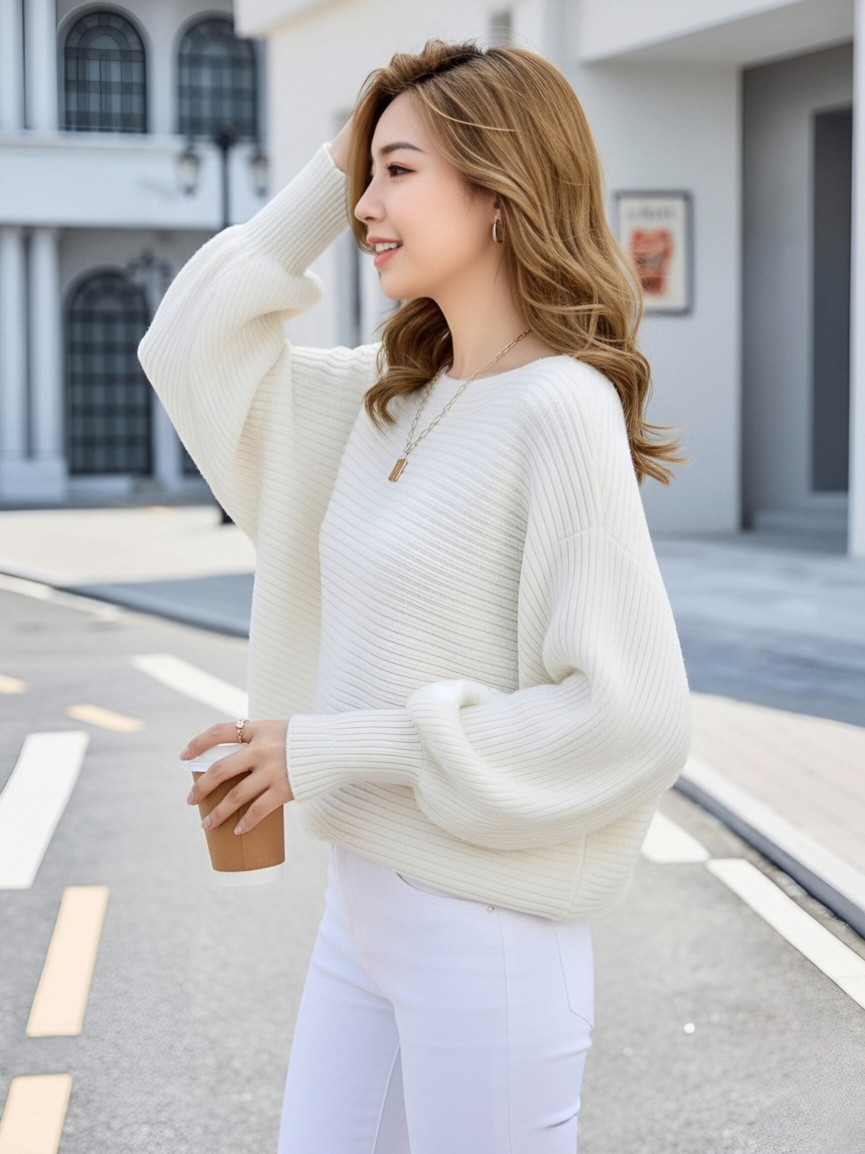 Classic Ribbed Knitwear Sweater 332 view 5