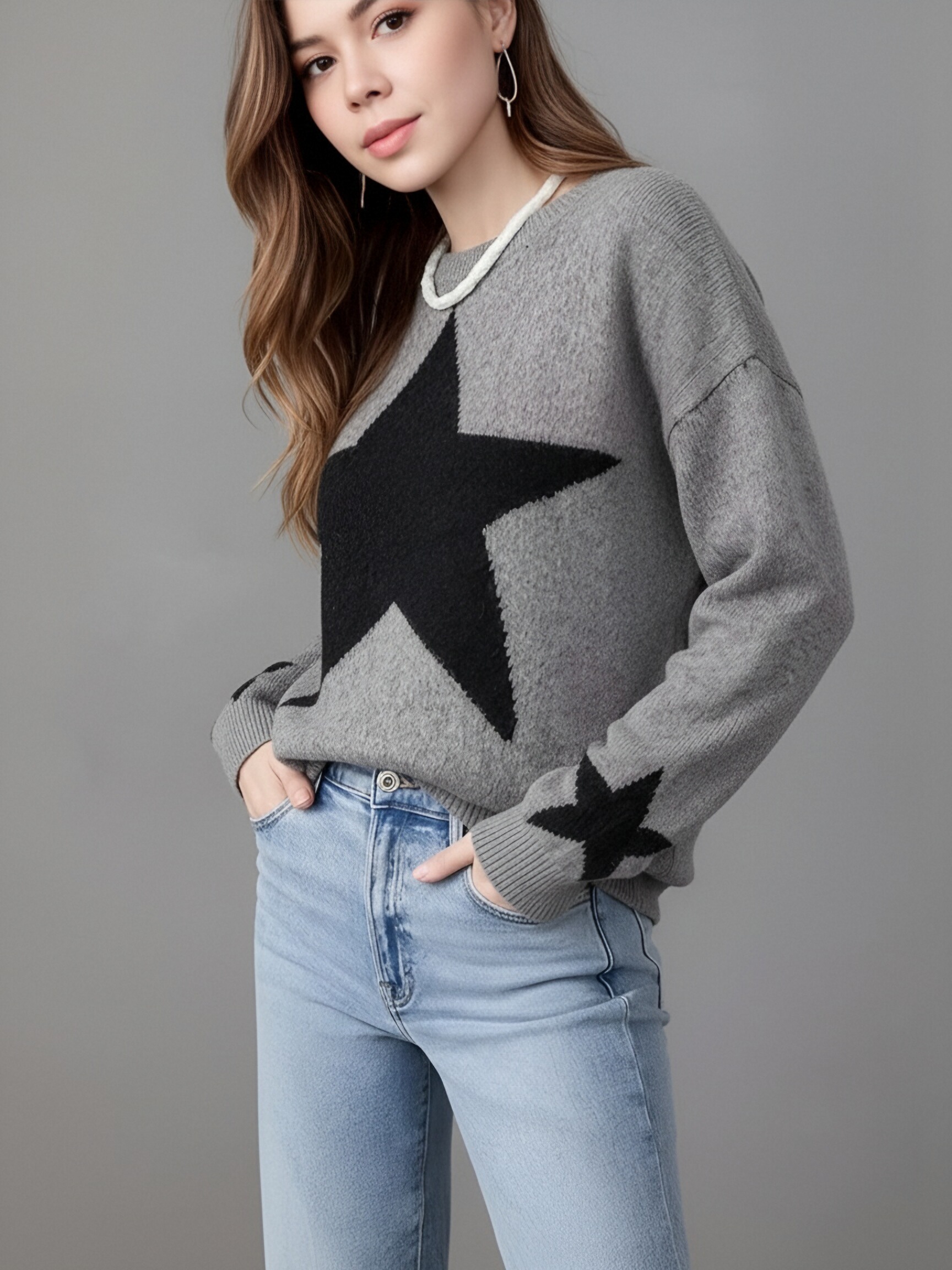 Knitted Crew Neck Pullover view 7