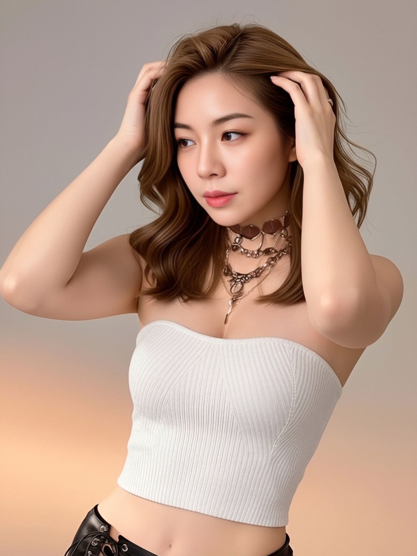 Women White Vertical Ribbed Knit Strapless Tube Top, Slim Cropped Bandeau Crop Top, Basic Stretchy Sleeveless Going Out Camisole view 2