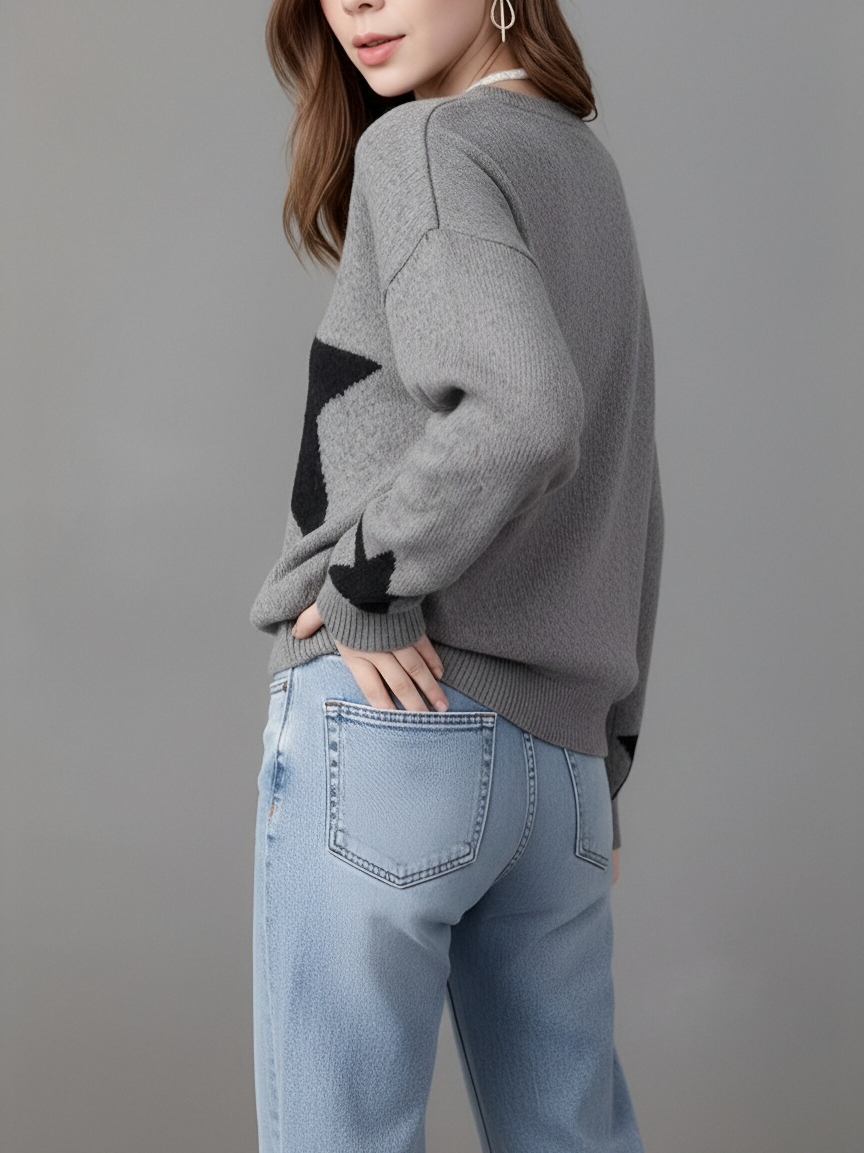 Knitted Crew Neck Pullover view 8